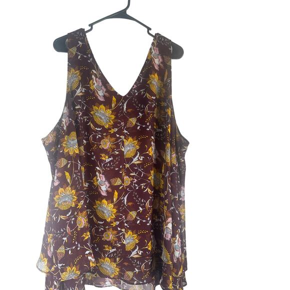 Lane Bryant Modern Swing Double-Layer Chiffon Tank – Size 30 - Picture 2 of 6